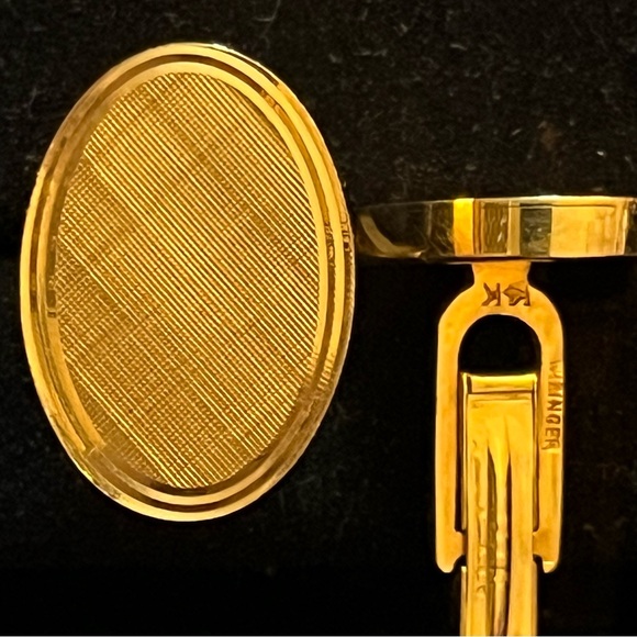 Wizinger | Accessories | Vintage 4kt Yellow Gold Guilloche Engine ...